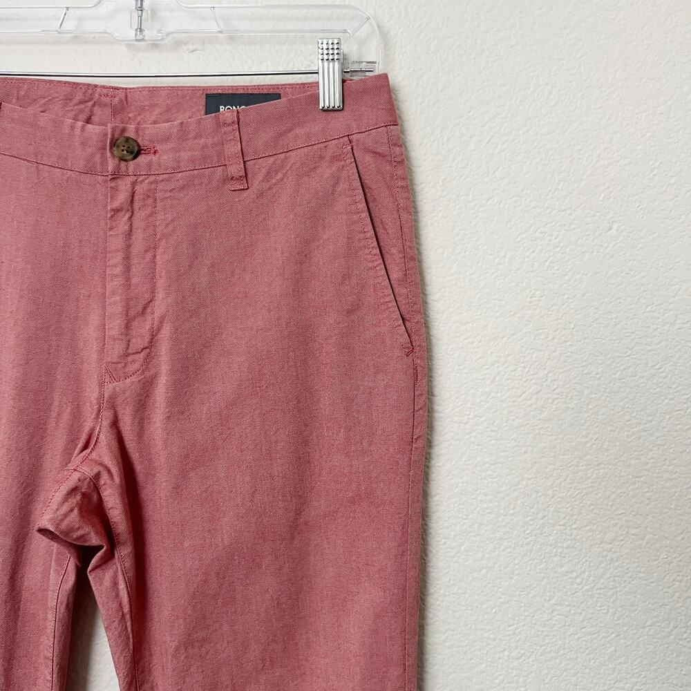 [Bonobos] Sim Straight Chino Pants Coral Red Flat Front Casual Men's Size 32x32 - Picture 7 of 10